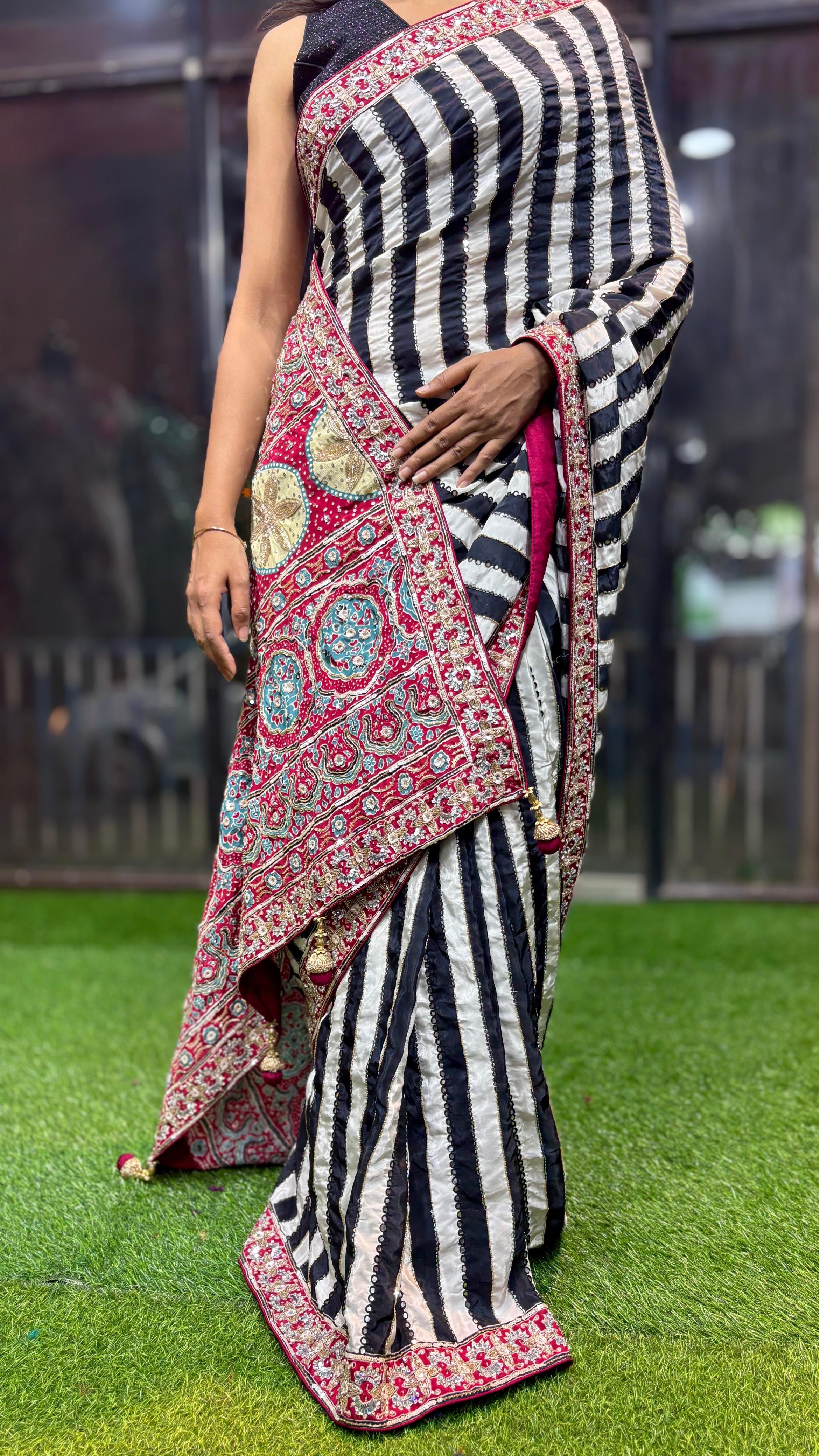 Atulya - Pure Modal Handwork Designer Saree