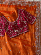 Sheena - Designer Tissue Handwork Saree