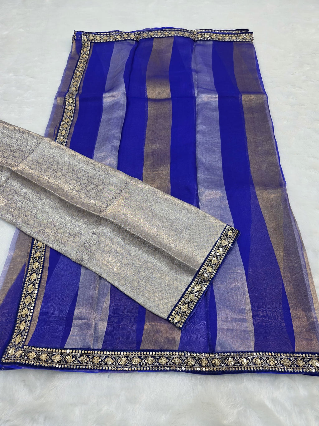 Vandana - Pure Kora Silk Handwoven Kadhua Saree