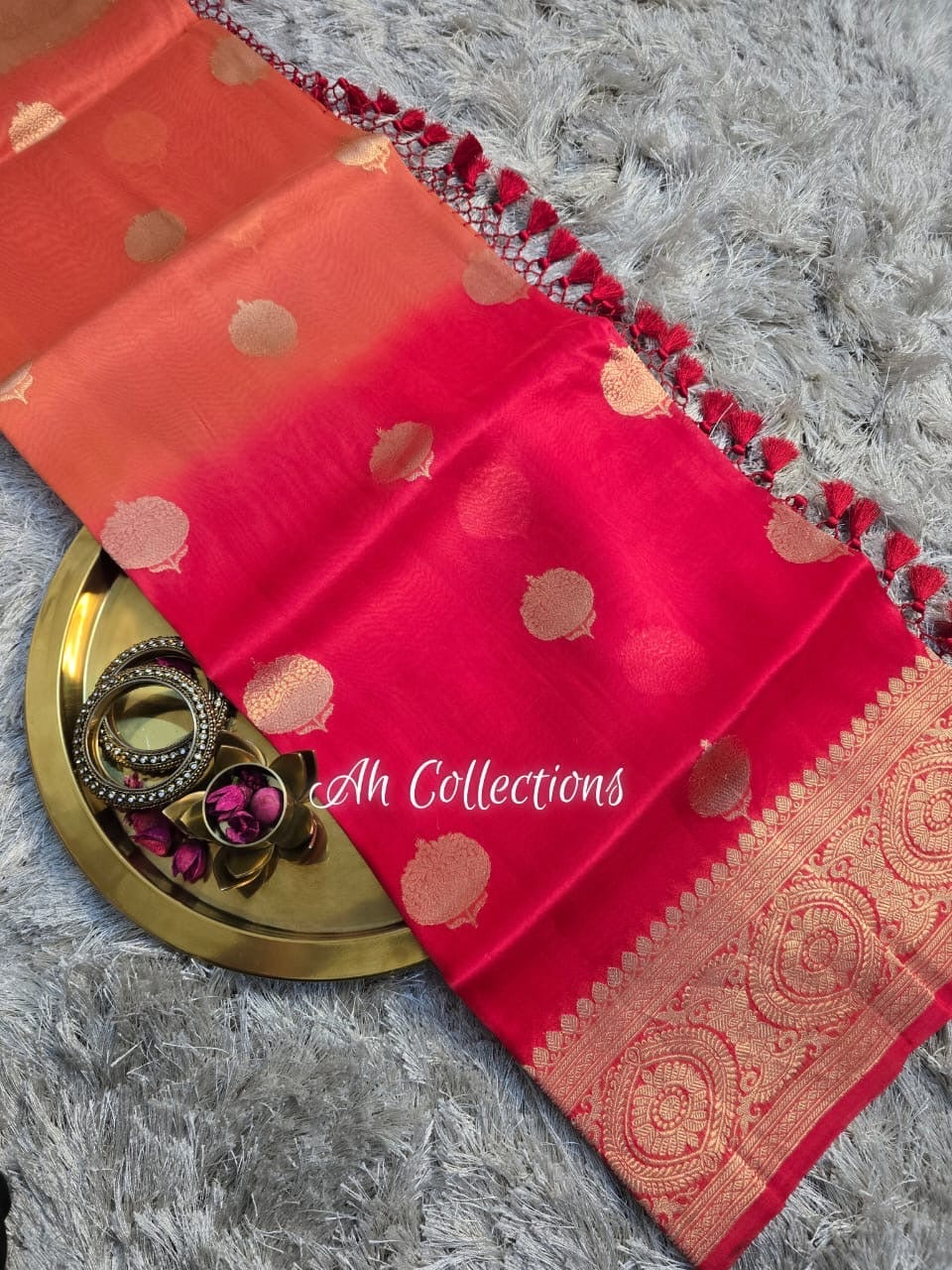 Vrinda - Pure Kora Silk Handwoven Kadhua Saree