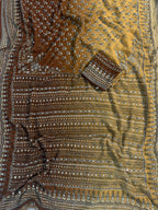 Pooja - Georgette Saree with Cutdana and mirror work