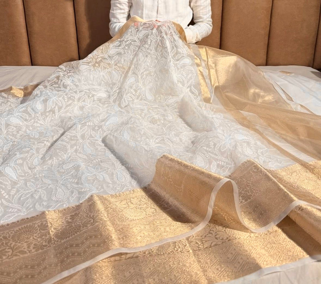 Kathak - Organza Silk Banarasi saree