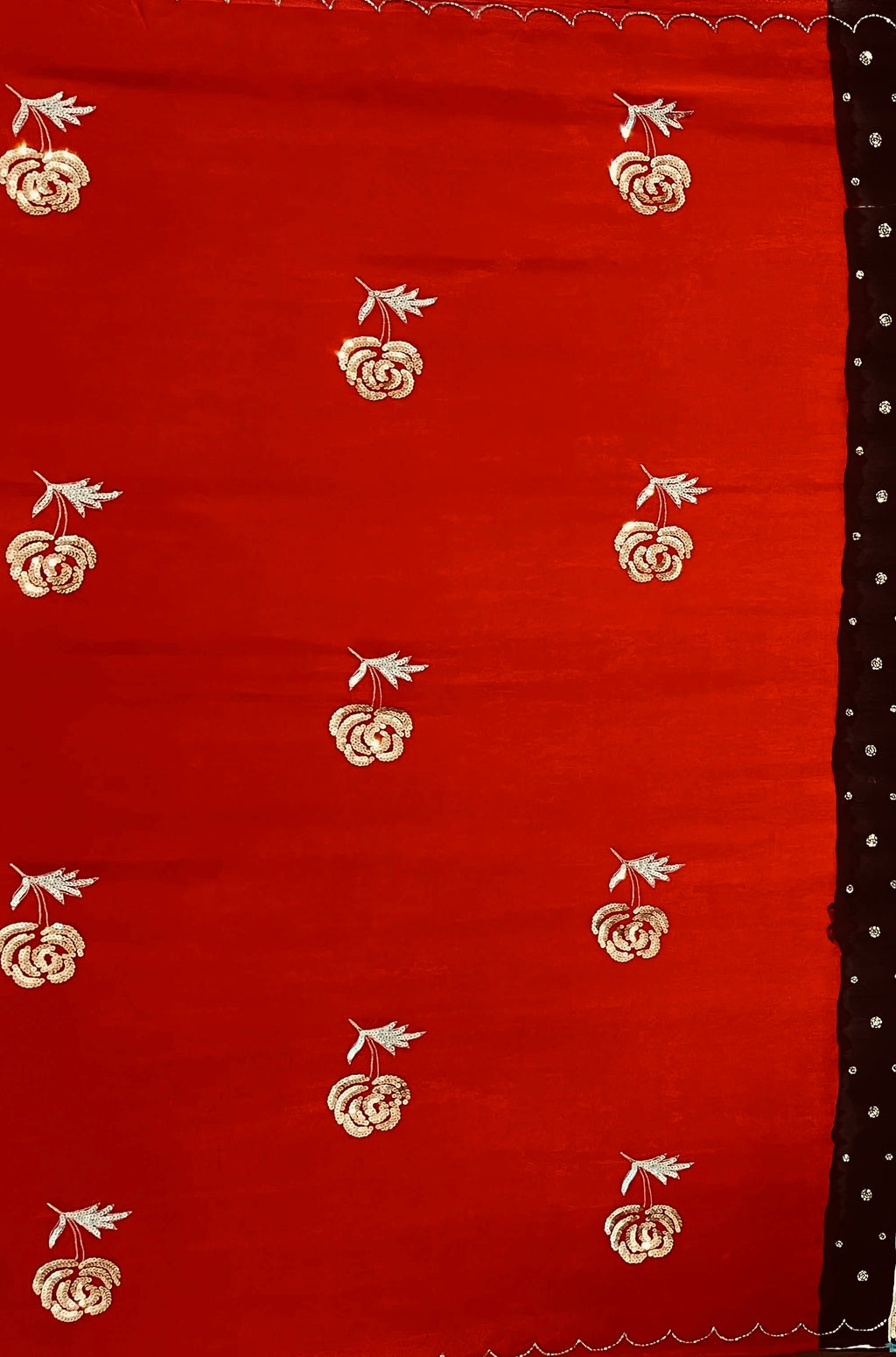 Marina | Handcrafted Ajrakh Couture Saree [Ready to dispatch]