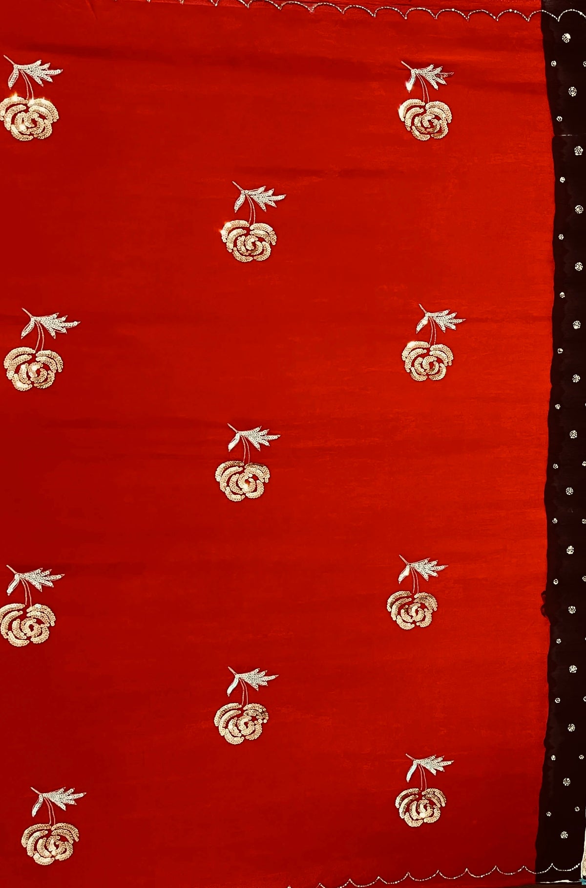 Marina | Handcrafted Ajrakh Couture Saree [Ready to dispatch]