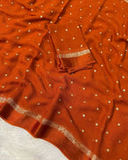 Zia Viscose Georgette Butti Sequin Saree