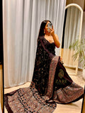 Aaina | Handcrafted Ajrakh Couture Saree