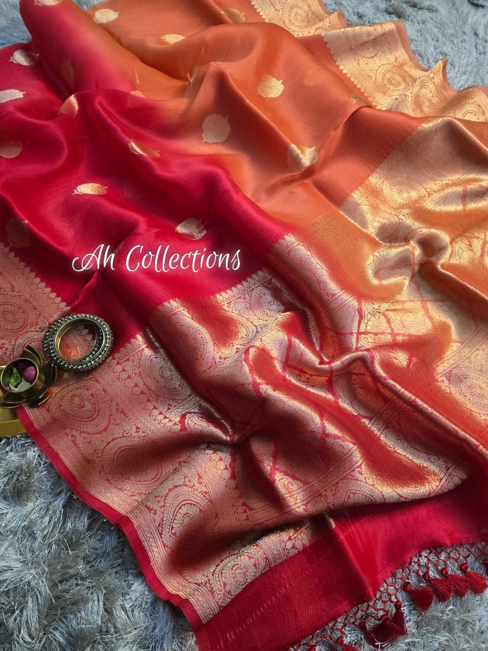 Vrinda - Pure Kora Silk Handwoven Kadhua Saree