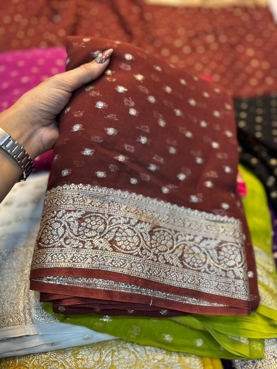 Medha - Premium Viscose Georgette Saree