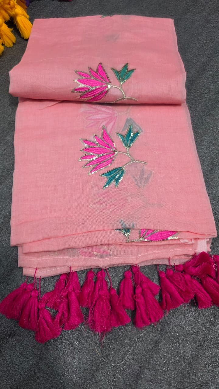 Nidha - Mul Mul Cotton Saree