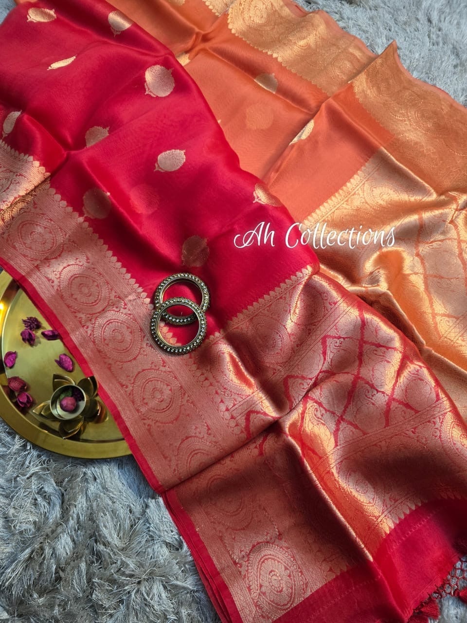 Vrinda - Pure Kora Silk Handwoven Kadhua Saree