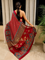 Naksha | Handcrafted Ajrakh Couture Saree