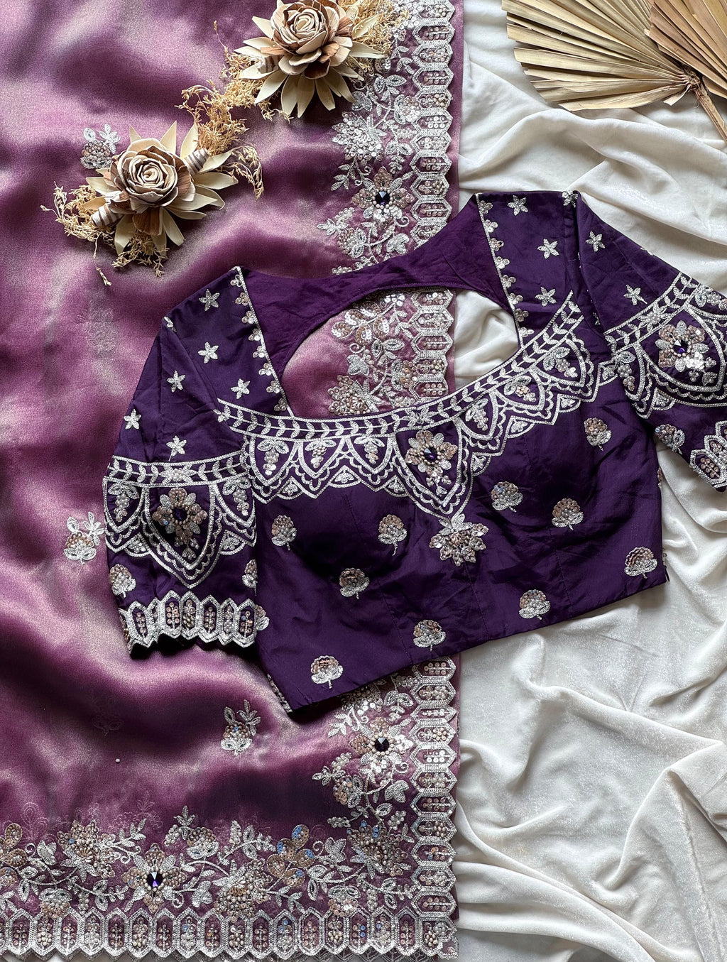 Manisha - Pure Tissue Handwork Saree