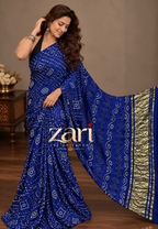 Mihira - Pure Bandhej Modal Silk Bandej Saree
