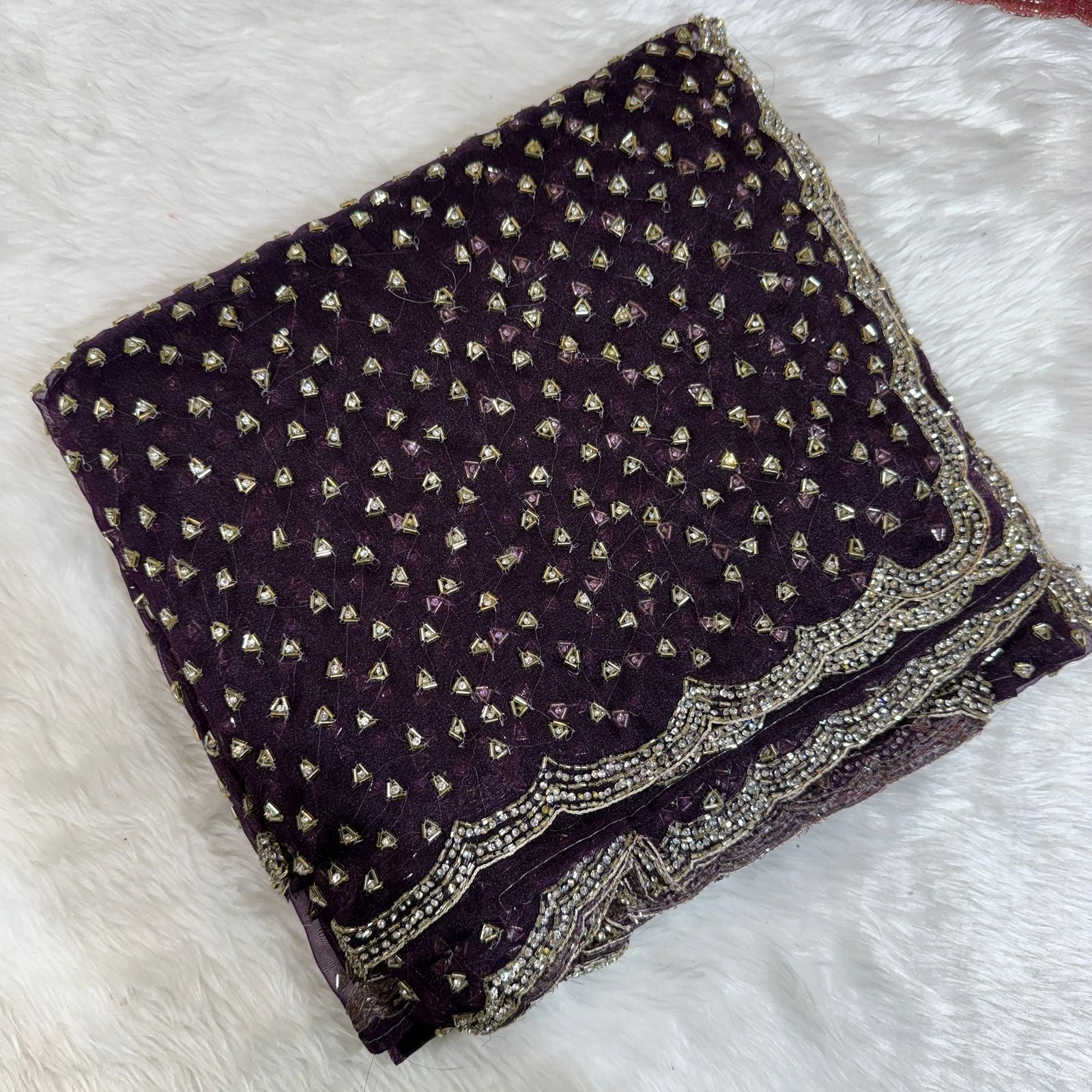 Neha 4 - Designer Tissue Organza Saree with handwork