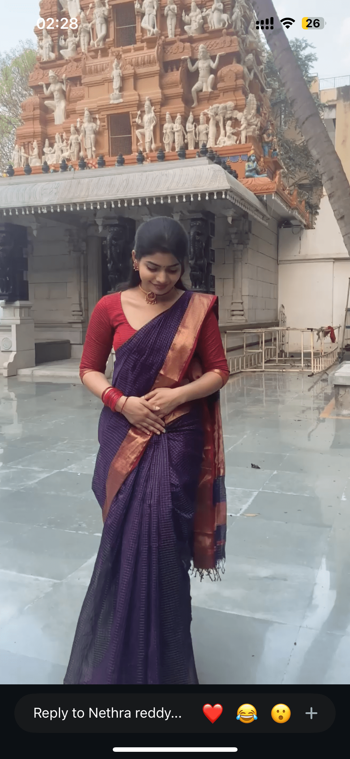 Jiya Royal Elegance – Purple Maheshwari Silk Saree