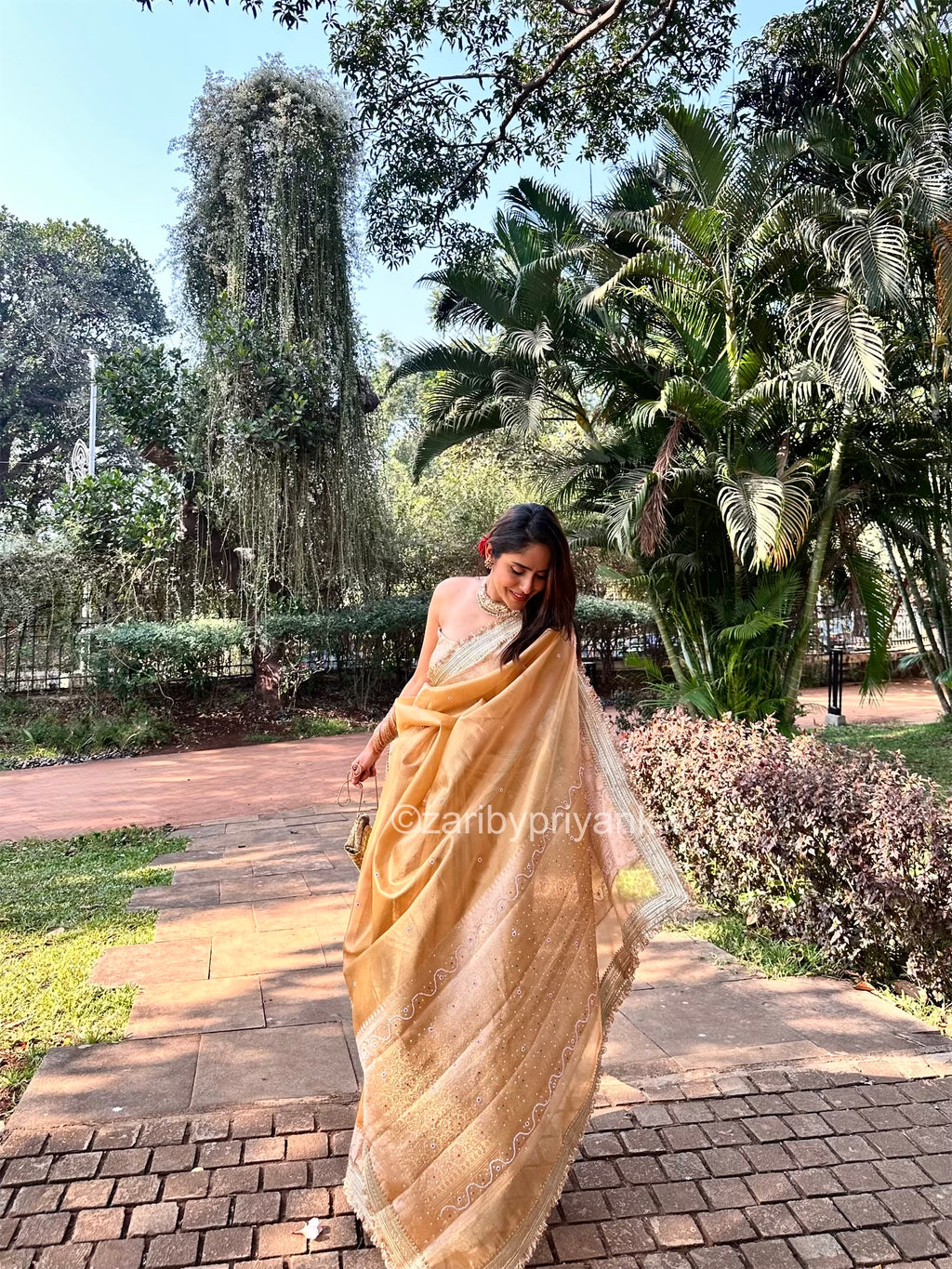 Arthi - Banarasi Tissue Handwork Saree