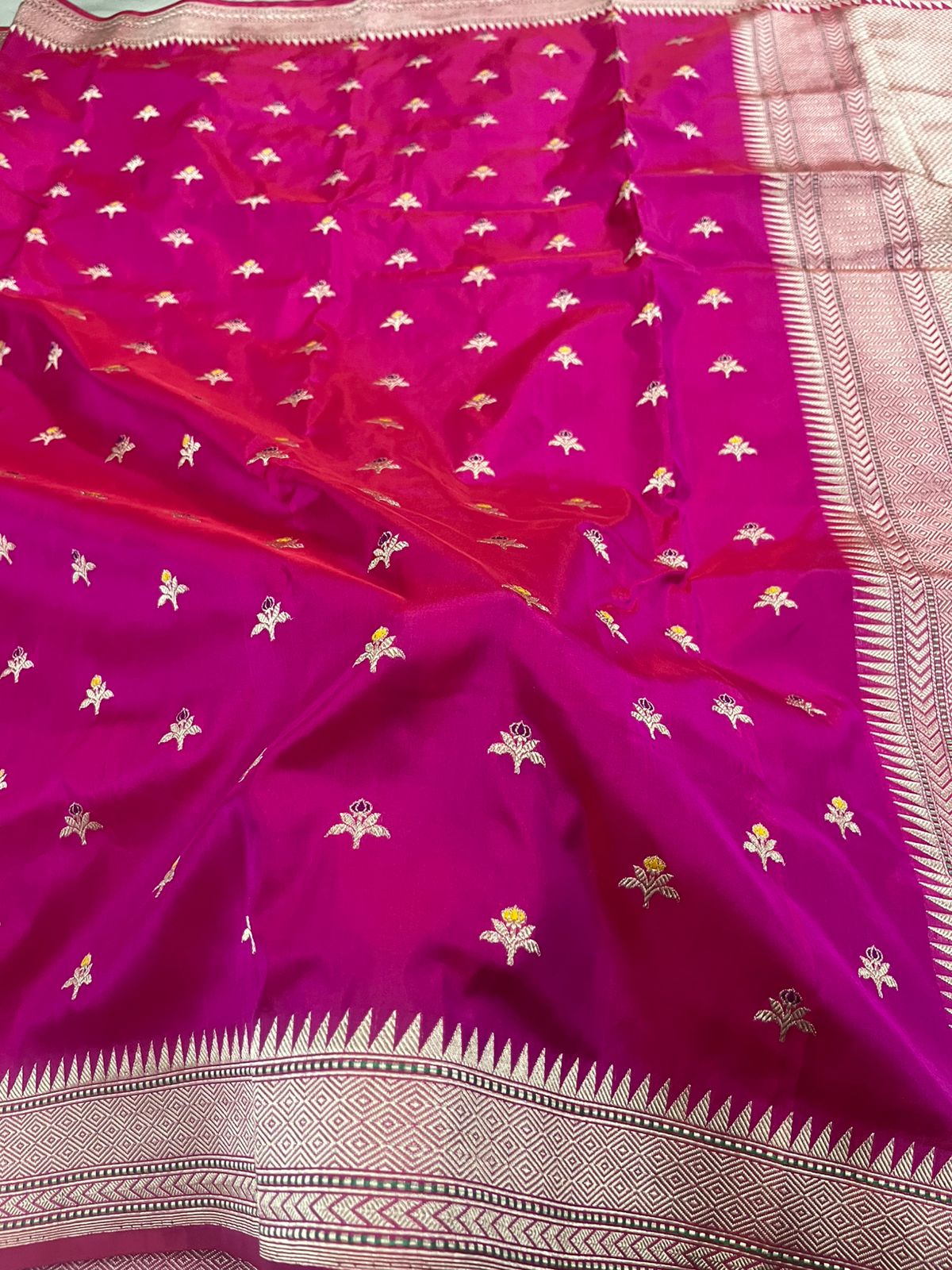 Ikatara - Banarasi Pure Katan Silk Meenakari Saree