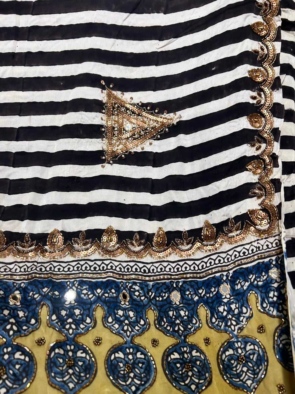 Ayleen | Handcrafted Ajrakh Couture Saree