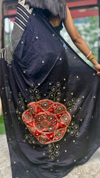 Jaanvi - Pure Modal Handwork Designer Saree