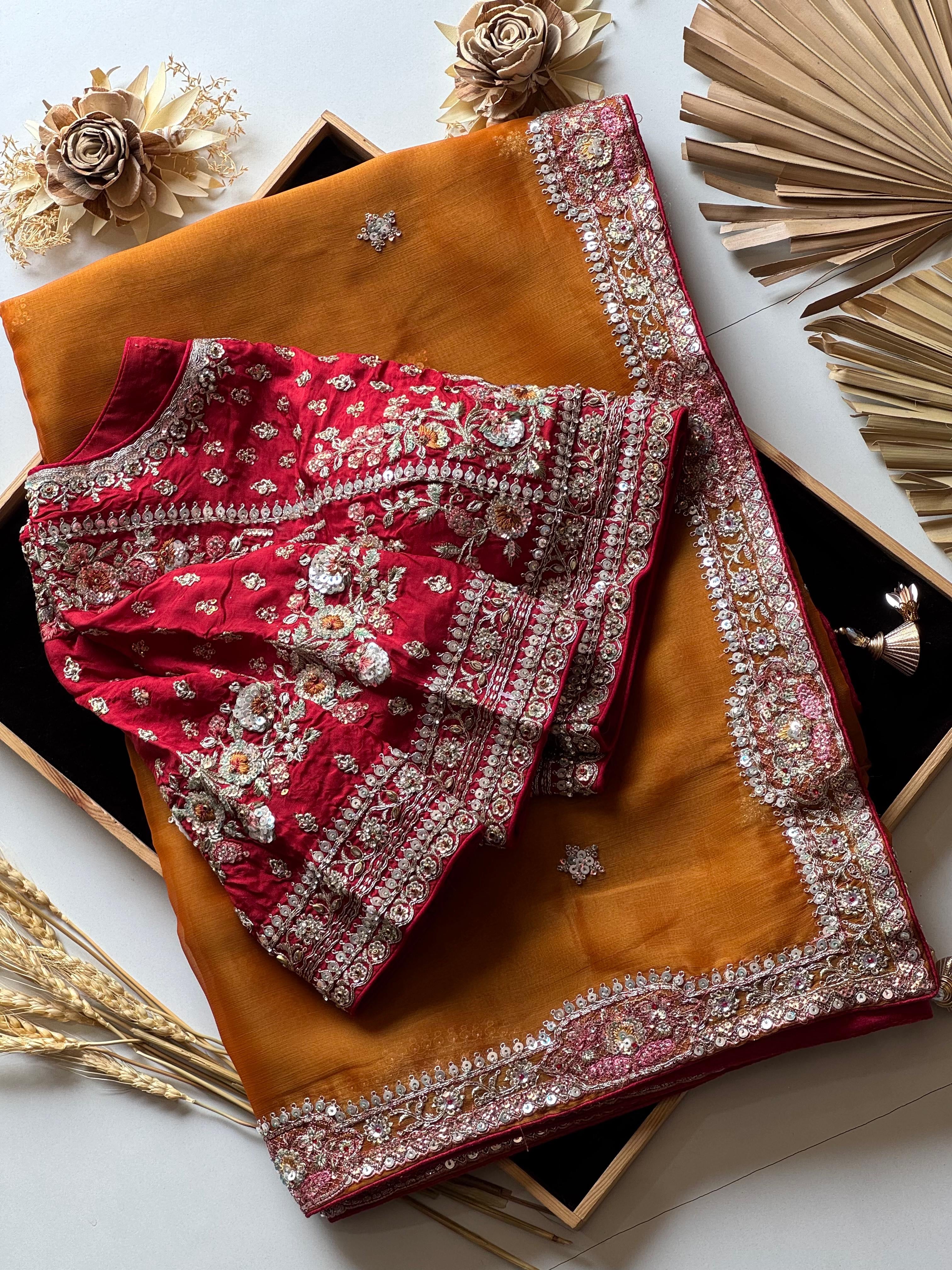 Nikila - Tissue Silk Cocktail Saree