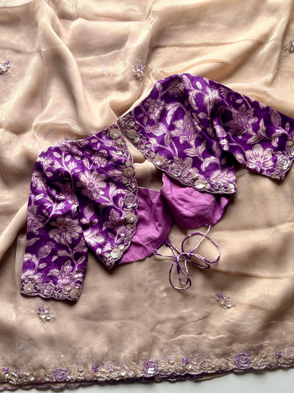 Raha Premium Elegance – Tissue Silk Saree with Multicolour Sequin Detailing