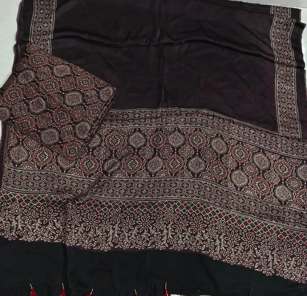 Savithri- Ajrakh Pure Modal Suit