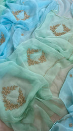 Avaria - Pure Chiffon Saree with Handwork
