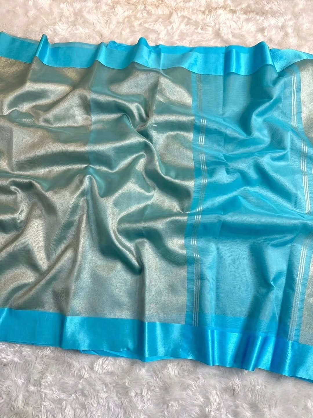 Gulabi - Glass Tissue Silk Saree