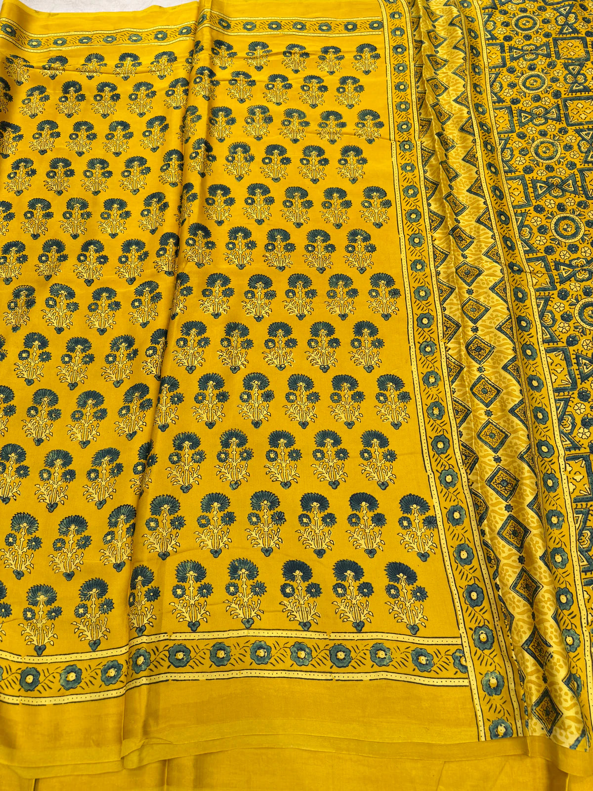 Yasmin - Pure Modal Ajrakh saree