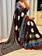 Yuvani | Handcrafted Ajrakh Couture Saree