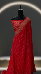 Shree-Pure Khaddi Crepe Chiffon Saree