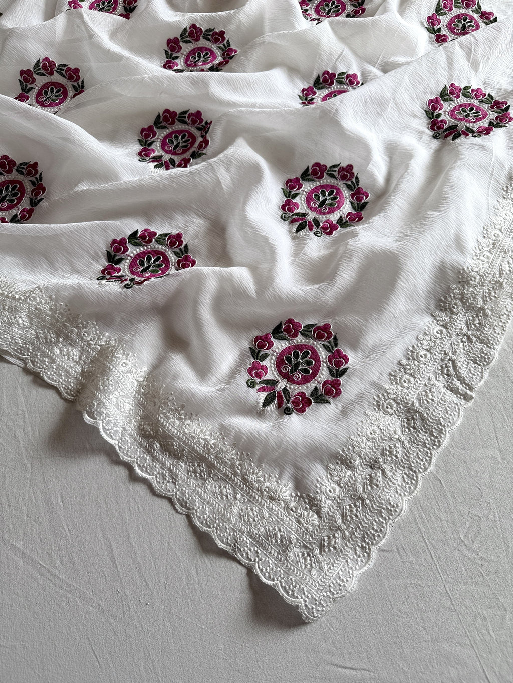 Hira - Chiffon Saree with Contrast Blouse