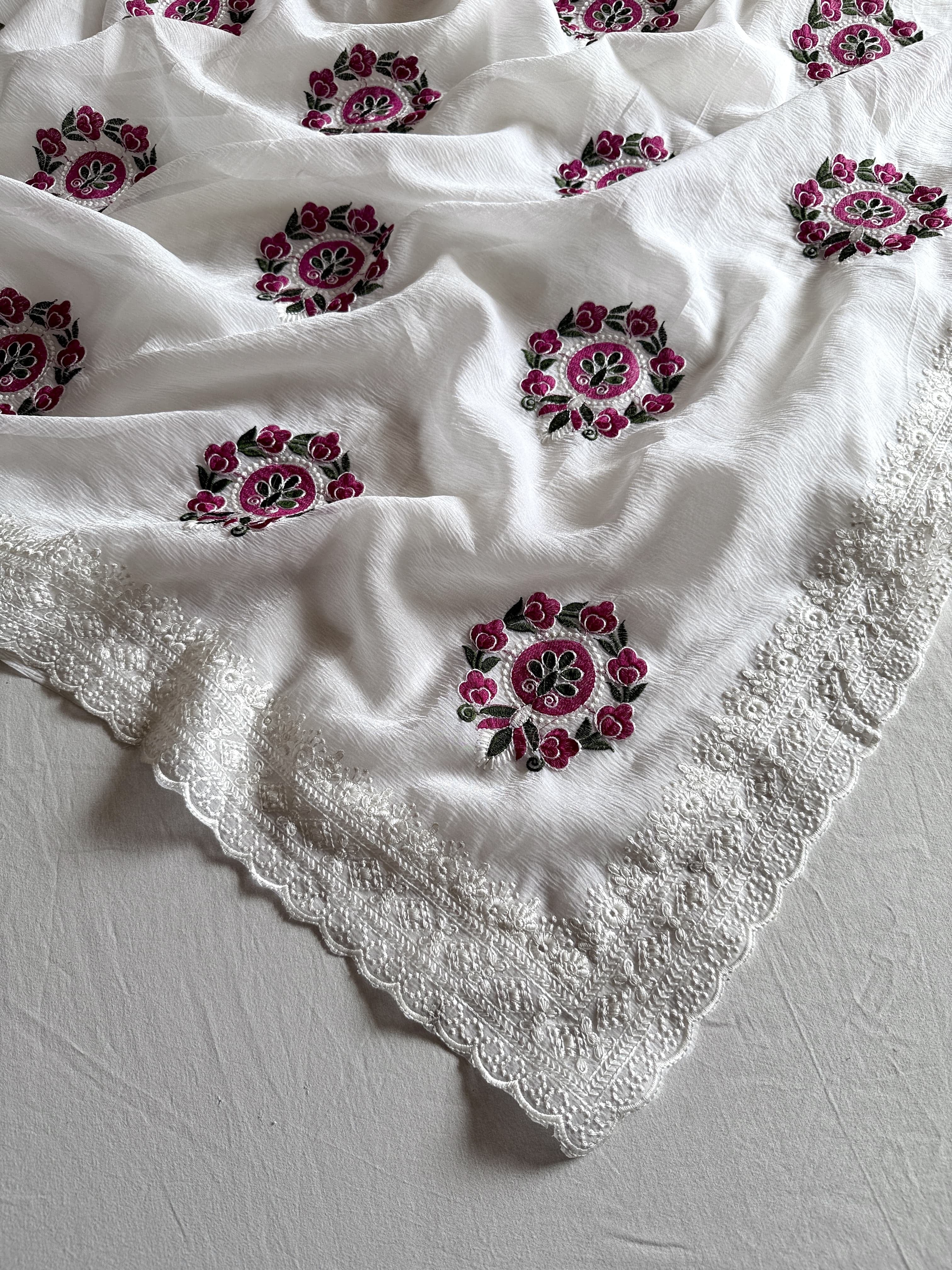 Hira - Chiffon Saree with Contrast Blouse