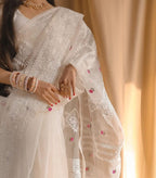Ankita - Soft Organza Saree with Floral Embroidery