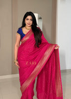 Shree-Pure Khaddi Crepe Chiffon Saree