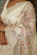 Soundarya - Pure Organza Silk with Embroidery