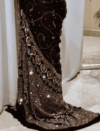 Aaina - Designer Ajrakh Handworked Saree