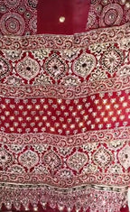 Jumka | Handcrafted Ajrakh Couture Saree [Ready to Dispatch]