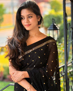 Zia Viscose Georgette Butti Sequin Saree