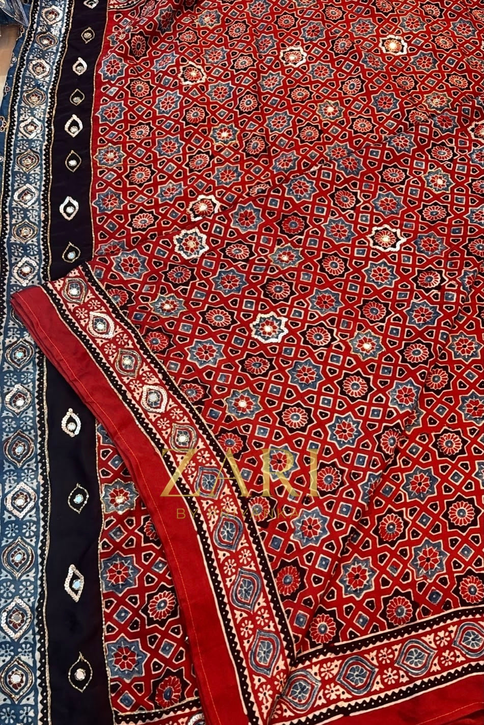 Aayat | Handcrafted Ajrakh Couture Saree