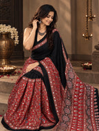 Tasha -Pure Modal silk Mirror work Saree