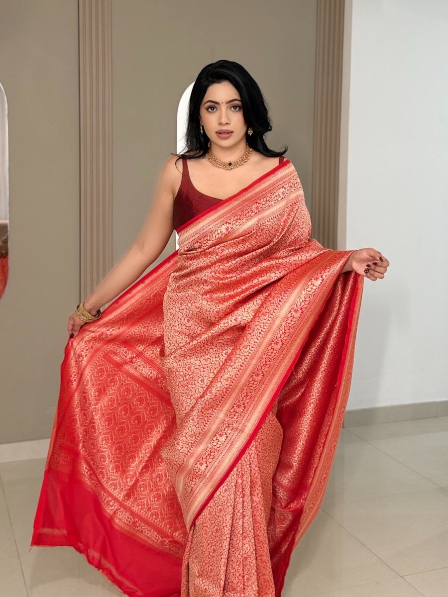 Padma- Katan Silk Brocade Silk Saree - Zari by Priyanka