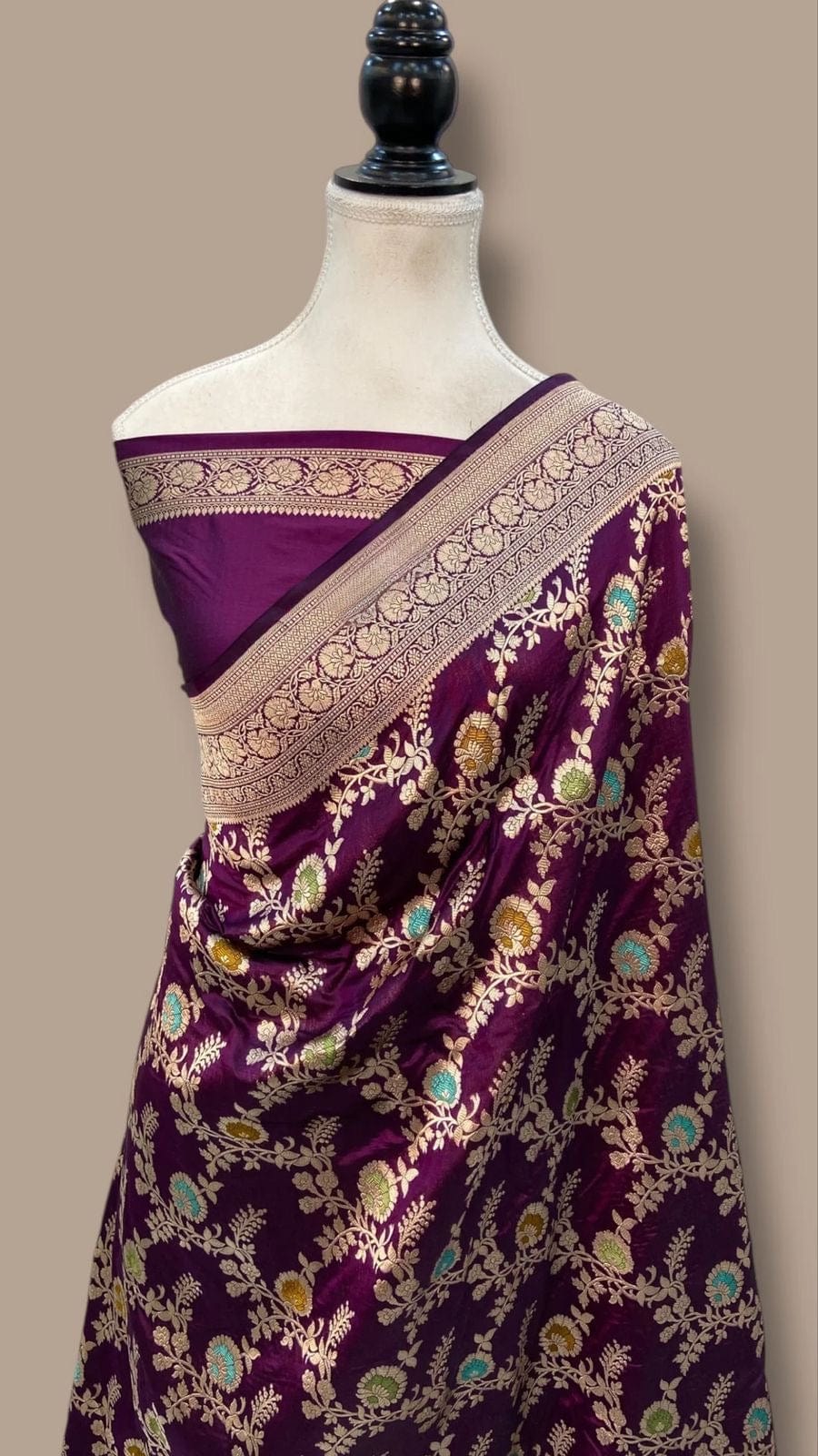 Reena - Banarasi Pure Katan Silk Meenakari Saree