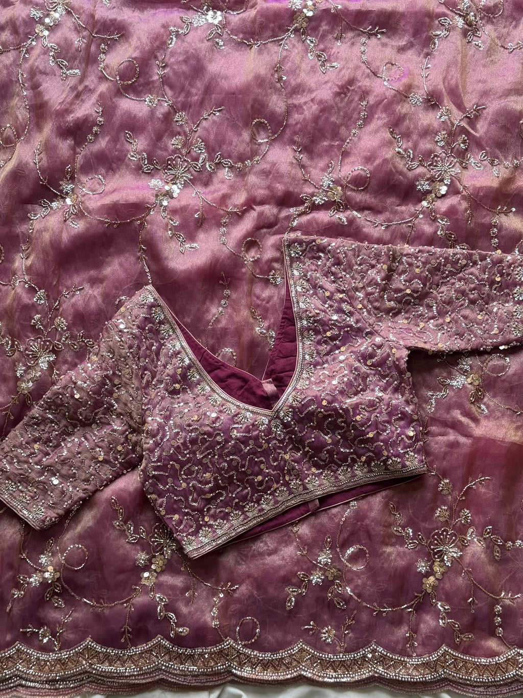 Avtara - Designer Tissue Crepe Saree