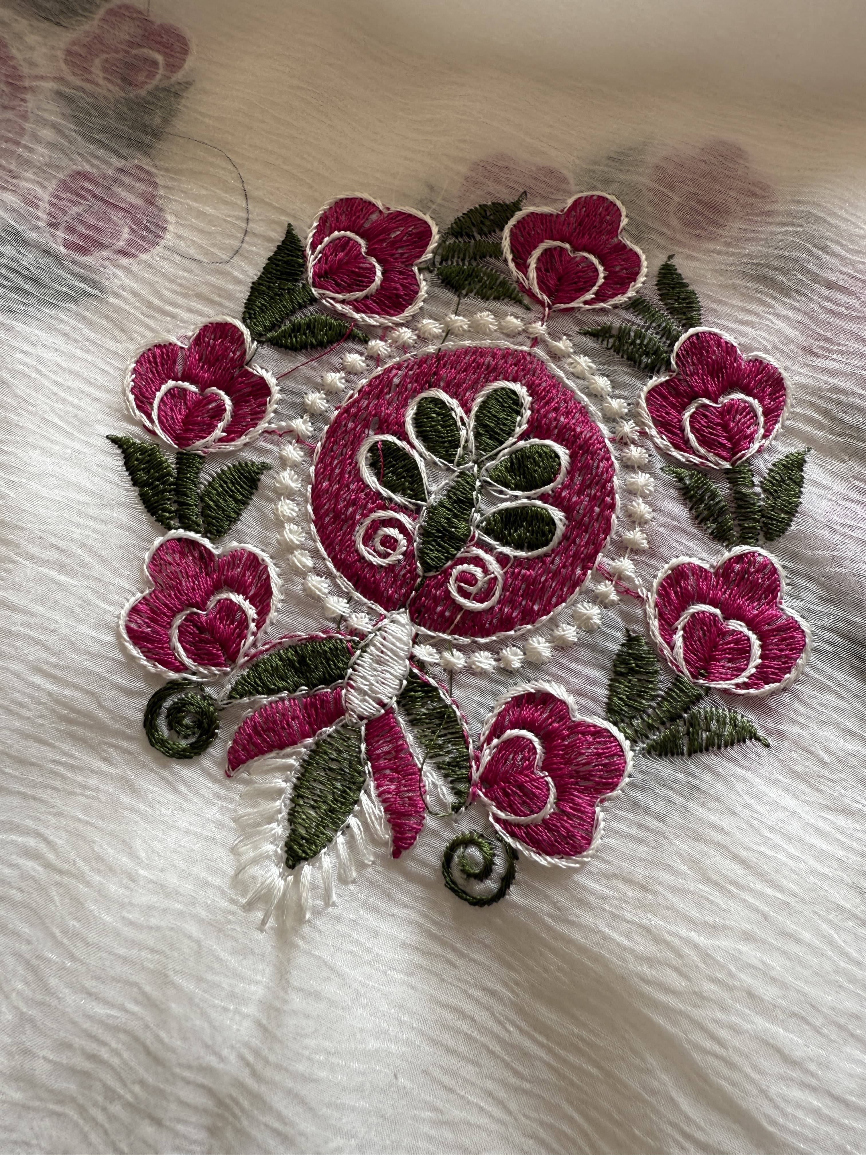 Hira - Chiffon Saree with Contrast Blouse