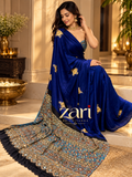 Menka | Handcrafted Ajrakh Couture Saree [Ready to Dispatch]