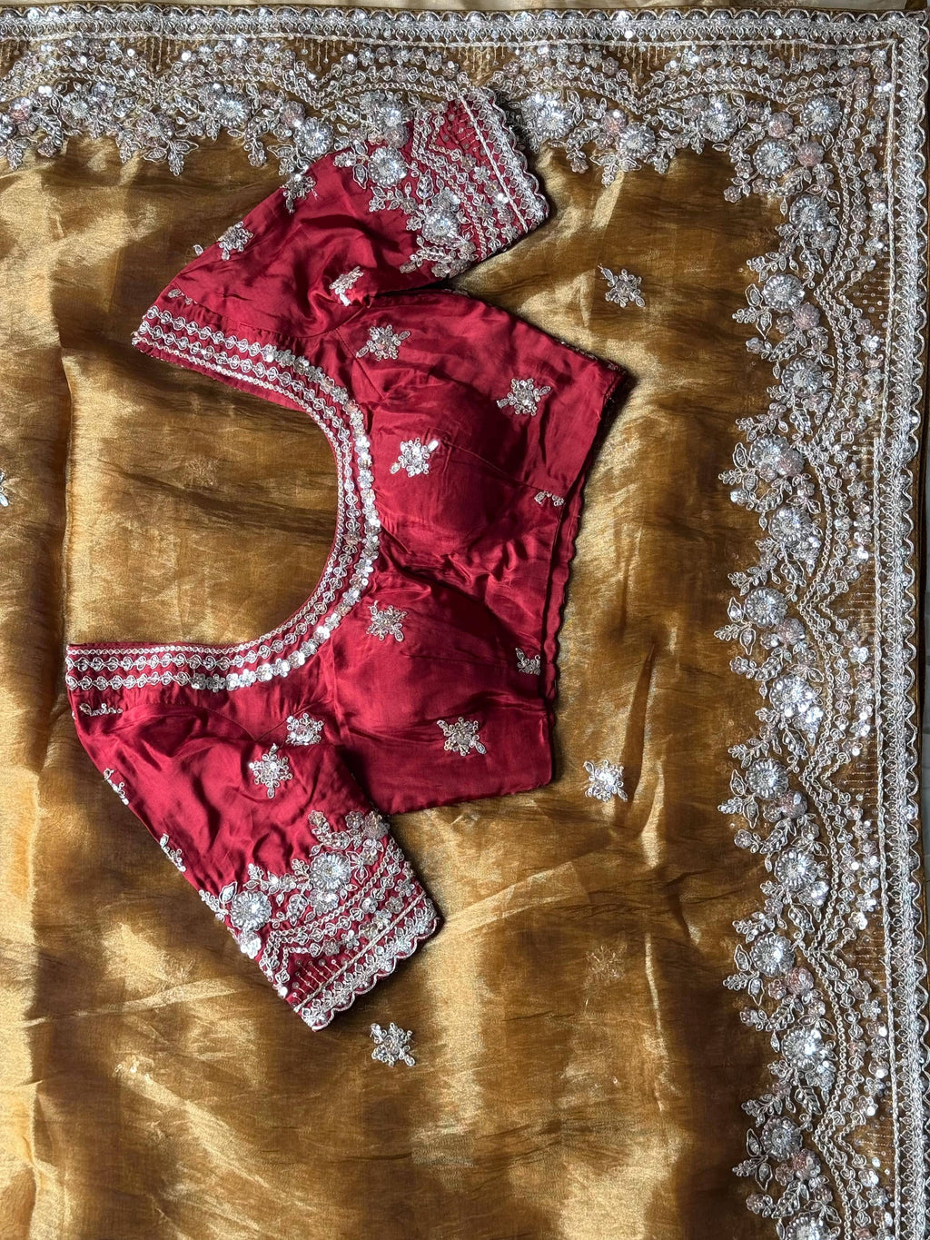 Payal - Designer Tissue Silk Saree with Multicolour Sequin Work