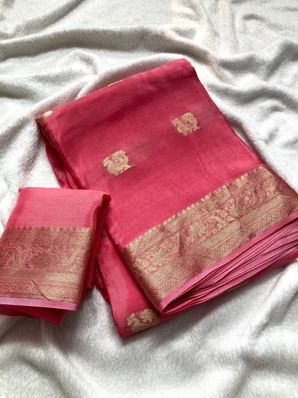 Neena - Mysore silk crepe with peacock Jacquard