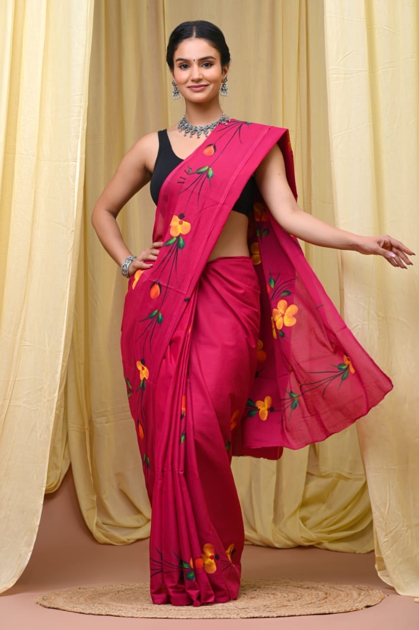 Malar - Premium Cotton Mulmul Saree