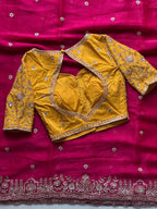 Amaya- Designer Tissue Crepe Saree